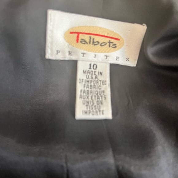 Talbots Black and White Textured Tweed Midi Dress 10P - Picture 3 of 10